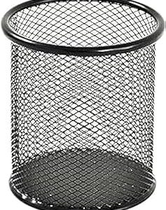 حامل أقلام رصاص منظم مكتب شبكي معدني دائري