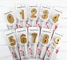 شمع ارقام لوكس جولد